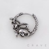 GOTHIC ENTWINED SNAKE MEDUSA 316L SURGICAL STEEL EARRING